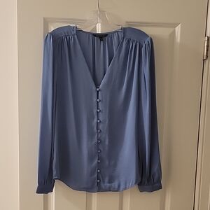 Banana Republic Blue Satin Blouse